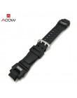 AOOW zamiennik, czarny pasek pasek zegarka akcesoria silikonowe Watchband dla Casio G Shock GA-1000/1100 GW-4000/A1100 G-1400