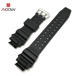 AOOW zamiennik, czarny pasek pasek zegarka akcesoria silikonowe Watchband dla Casio G Shock GA-1000/1100 GW-4000/A1100 G-1400