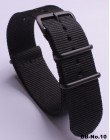 Army Sports nylonowy pasek do Nato opaski do zegarka klamra ze stali nierdzewnej czarny matowy klamra Watchband 18MM 20Mm 22MM 2