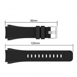 Sportowa miękka silikonowa bransoletka opaska na nadgarstek do zegarka Samsung Galaxy 46mm SM-R800 wymiana pasek do smartwatcha 