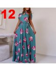 Oufisun kwiat w stylu bohema drukuj damska sukienka Casual Hollow Out Maxi sukienki moda Boho pas tunika Party Dress Vestidos Pl