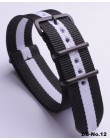 Army Sports nylonowy pasek do Nato opaski do zegarka klamra ze stali nierdzewnej czarny matowy klamra Watchband 18MM 20Mm 22MM 2