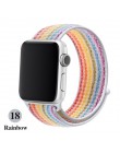 Nylon sport loop pasek na pasek do Apple Watch 42mm 44mm 40mm 38mm iWatch 5/4/3/2/1 bransoletka na rękę akcesoria do zegarków