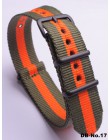 Army Sports nylonowy pasek do Nato opaski do zegarka klamra ze stali nierdzewnej czarny matowy klamra Watchband 18MM 20Mm 22MM 2