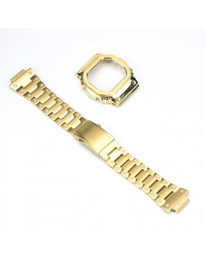 Watchband Bezel/Case zestaw zegarków do DW5600 GW-M5610 metalowy zegarek ze stali nierdzewnej 316L akcesoria