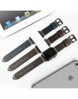 MAIKES wymienny skórzany pasek na pasek do apple watch 44mm 40mm 42mm 38mm seria 4 3 2 zespół iWatch w stylu Vintage lśniący poł