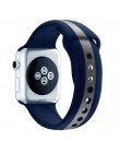 JANSIN opaska sportowa do zegarka Apple Watch seria 4 3 2 1 silikonowy pasek do iWatch kolorowe miękkie wymiana AW adapterem 38 