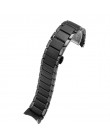 PEIYI gruszka zegarek ceramiczny łańcuch 22mm 24mm czarny pasek ceramiczny błyszczący i matujący bransoletka dla AR1451 1452