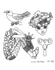 AZSG piękny plamka Sattern kot i ptak wyczyść znaczki dla DIY Scrapbooking/tworzenie kartek/Album dekoracyjne silikonowe znaczek