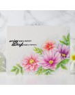 Kwitnące kwiaty przezroczysta pieczęć silikonowa uszczelka do album na zdjęcia diy do scrapbookingu dekoracyjne karty wyczyść pi
