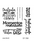 10*10 hiszpańskich słów Transparent wyczyść znaczki Bullet Journal uszczelka silikonowa dla DIY Scrapbooking Stamp Album fotogra