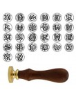 Retro 26 litera a-z pieczęć woskowa litera alfabetu Retro stempel Z drewna zestawy wymienić miedziana głowica narzędzia do upraw