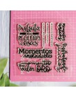 10*10 hiszpańskich słów Transparent wyczyść znaczki Bullet Journal uszczelka silikonowa dla DIY Scrapbooking Stamp Album fotogra
