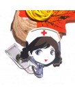 1pc Cute Cartoon chowany odznaka Reel studenci pielęgniarka wystawa Pull Key ID etykieta z imieniem pokrowiec na karty zaopatrze