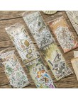 60 sztuk naklejki podróżne Vintage retro zielony rośliny kwiaty Washi artykuły papiernicze naklejki dekoracje Scrapbooking Diary