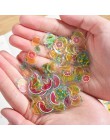 100 sztuk/paczka Mini przezroczyste 3D pcv kryształowe cukierki naklejki kreatywne zwierząt delfin owoce kot dekoracyjna naklejk