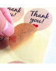 100 sztuk/partia Vintage "dziękuję" serce okrągłe pieczęć na papierze pakowym naklejki na ręcznie robione produkty do pieczenia 