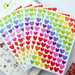 DIY śliczne Kawaii papier kolorowy naklejki piękne serce klej dekoracyjny naklejki dla dzieci prezent Scrapbooking pamiętnik dek