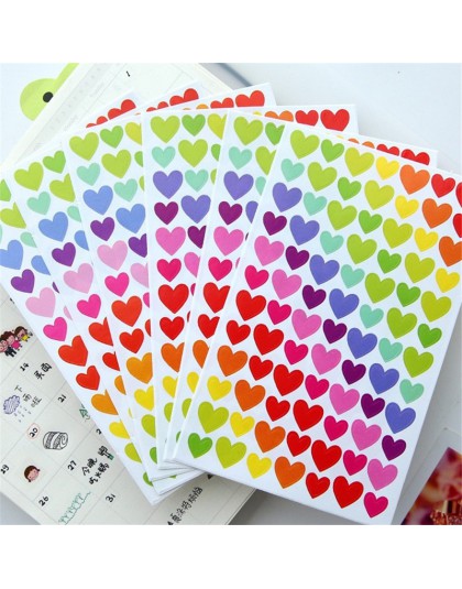 DIY śliczne Kawaii papier kolorowy naklejki piękne serce klej dekoracyjny naklejki dla dzieci prezent Scrapbooking pamiętnik dek
