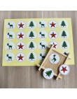 108 sztuk Christmas Sticker ełk choinka Deer Star Design do papierowych etykiet upieczony prezent naklejki wesołych świąt papier