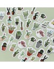45 sztuk/partia śliczne roślin kaktus mini papier dekoracja naklejki DIY Ablum Diary Scrapbooking naklejki etykiety Kawaii biuro