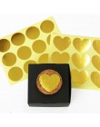 120 sztuk złota naklejka uszczelniająca okrągłe serce do papierowych etykiet klej prezent naklejka uszczelniająca s pudełko opak