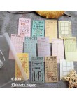 68 sztuk Vintage bilet naklejki Retro pokwitowanie objętość papieru terminarz Diy naklejki Scrapbooking etykiety podróży śmieci 