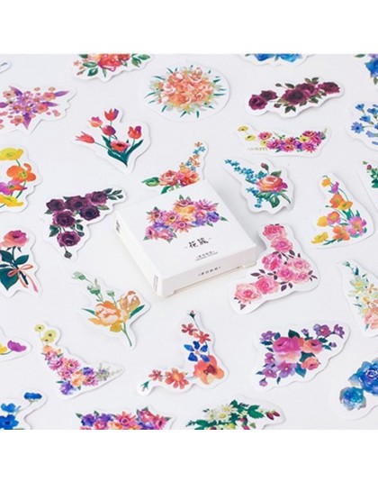 45 sztuk/paczka kreatywne kwiaty dekoracyjne diy dziennik naklejki Kawaii planowanie Scrapbooking samoprzylepne materiały biurow