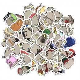 100 sztuk/paczka uroczy gruby kot naklejki dekoracyjne Diy papierowa naklejka Scrapbooking dla Diary Album naklejki etykiety Bul