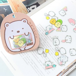 50 sztuk/paczka kawaii naklejki DIY śliczne naklejki pvc kreskówki piękny kot niedźwiedź naklejki do pamiętnika dekoracji