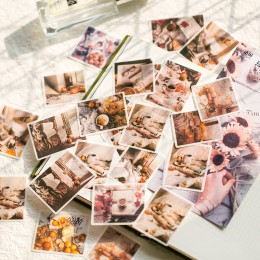 60 sztuk/paczka romantyczne wspomnienia zestaw naklejek dekoracyjne naklejki papiernicze Scrapbooking DIY pamiętnik Album Stick 