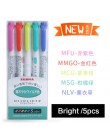 3 sztuk lub 5 sztuk/zestaw zebra mildliner kolor japoński biurowe dwugłowy fluorescencyjny długopis hak długopis kolor kawaii