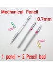 M & G w całości z metalu ołówek automatyczny 2B 0.5 ~ 0.7mm wysokiej jakości srebrny ołówek automatyczny profesjonalny obraz pis