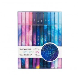 12 sztuk/pudło Starry Sky fioletowy konstelacji serii zestaw żel kreatywne artykuły piśmienne długopis prezenty szkolne materiał
