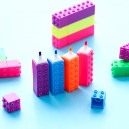 6 sztuk Mini building up block pen kolor marker do zakreślania pisanie rysunek prezent dla dzieci biurowe biurowe szkolne A6201