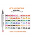 Markery na bazie alkoholu Touchfive do rysowania malarstwo szkic zestaw pisaków podwójna końcówka 30/40/60/80/168 kolory Marker 