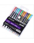 12/16/24/36/48 kolorów zestaw długopisów żelowych pastelowy Neon metaliczny brokat pióro wyróżnienia Flash pen dla sztuki Manga 