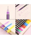 12/16/24/36/48 kolorów zestaw długopisów żelowych pastelowy Neon metaliczny brokat pióro wyróżnienia Flash pen dla sztuki Manga 