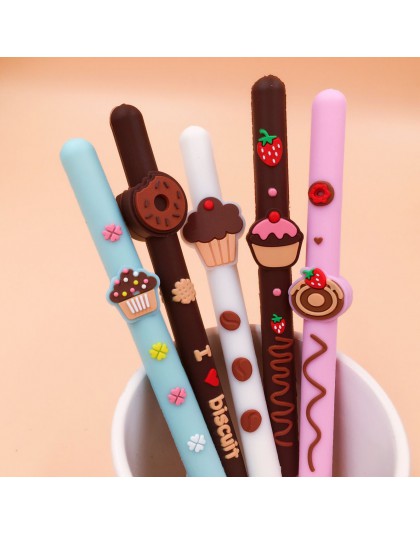 1 sztuk piśmienne słodkie herbatniki długopis żelowy szkolne biuro Kawaii dostaw nowość kreatywny Choclate słodkie ciasto piękne