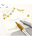 1.5mm DIY metalowe pisaki permanentne farby metalowe markery do tkanin długopisy Sharpie złoto srebro rękodzieło pióro Art mater