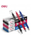 Deli Gel pen 3 szt. 0.5mm artykuły biurowe biurowe długopisy żelowe dla studentów pisanie na czarno czerwony niebieski wysokiej 