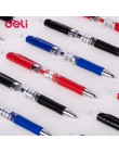 Deli Gel pen 3 szt. 0.5mm artykuły biurowe biurowe długopisy żelowe dla studentów pisanie na czarno czerwony niebieski wysokiej 
