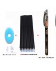 3/12 sztuk/zestaw 0.38mm zmazywalny długopis nadający się do prania uchwyt niebieski czarny wymazywalnej długopis wkład do pióra