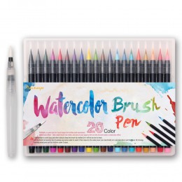 20 kolorów zestaw do malowania Premium zestaw miękkich pędzelków akwarela markery długopis efekt najlepsze dla kolorowanki Manga
