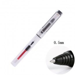 Pióro wieczne przezroczysty długopis 0.4/0.5mm kreatywny może wchłonąć wałek z atramentem długopisy do szkoły biurowej pisanie d