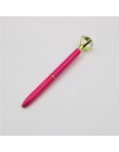 Mini Ball pióro punktowe Metal diament Cristal ołówek 1 mm czarny tusz kolorowy obrotowy Slim długopis z etui torba papiernicze