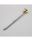 Mini Ball pióro punktowe Metal diament Cristal ołówek 1 mm czarny tusz kolorowy obrotowy Slim długopis z etui torba papiernicze