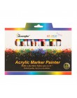 GN 12/18 kolory 0.7mm akrylowy Marker do malowania pióro artystyczne do ceramicznego szkła rockowego kubek porcelanowy tkanina z