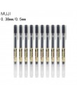 MUJI 3 sztuk żel czarny cienkopis/niebieski/czerwony kolor atramentu długopisy 0.5mm 0.38mm długopisy akcesoria szkolne materiał