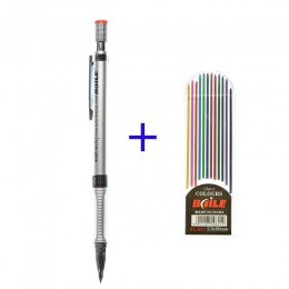 Naciśnij ołówek automatyczny 2.0 Mm 2B rysunek pisanie ołówek 12 kolorowy ołówek ołów stacja benzynowa szkolne materiały biurowe